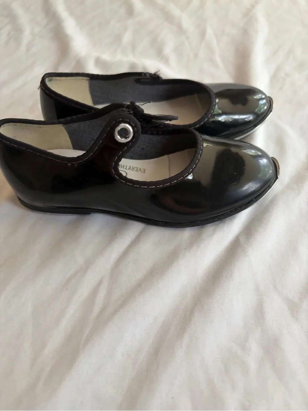 Dance Fashions Kids Tap Shoes Slip On Size 7.5 Black Dance Class Recital